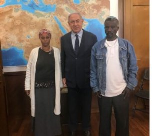 Netanyahu con familia Menguistu