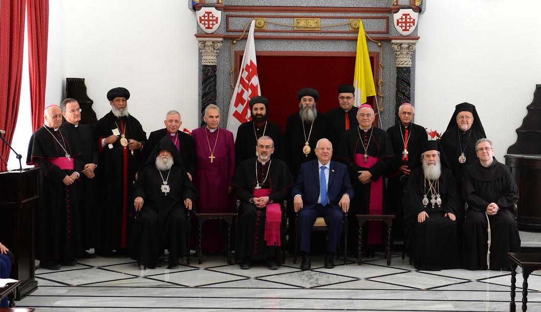Rivlin visitó el Patriarcado Latino en Jerusalem en honor a la Pascua