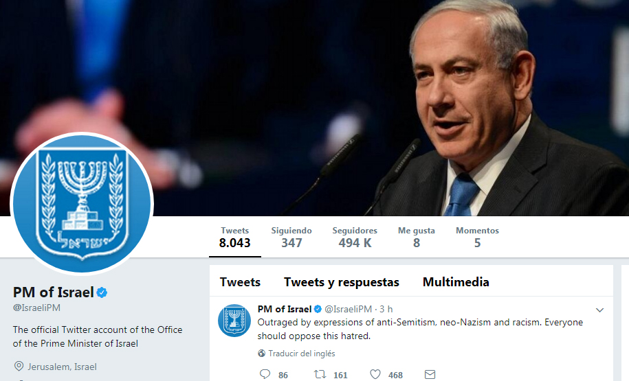 Tuit Bibi antisemitismo