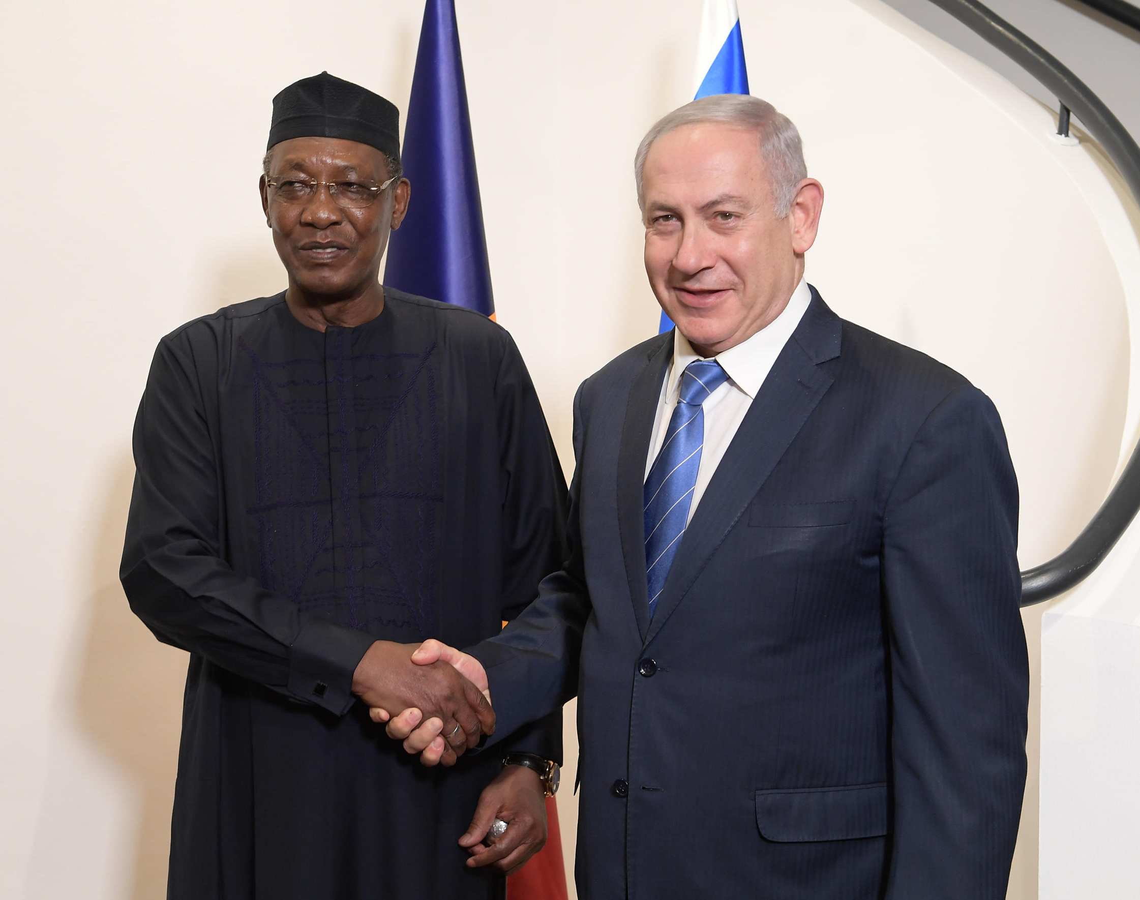 PM Netanyahu & Chad Pres. Deby at the PM’s Residence in Jerusalem