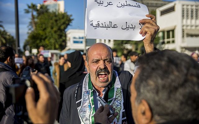 Protestas anti Israel en Túnez 2