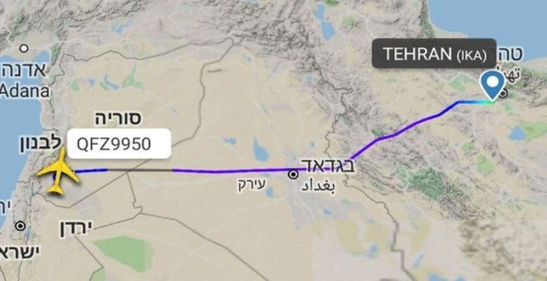 itinerario avión iraní