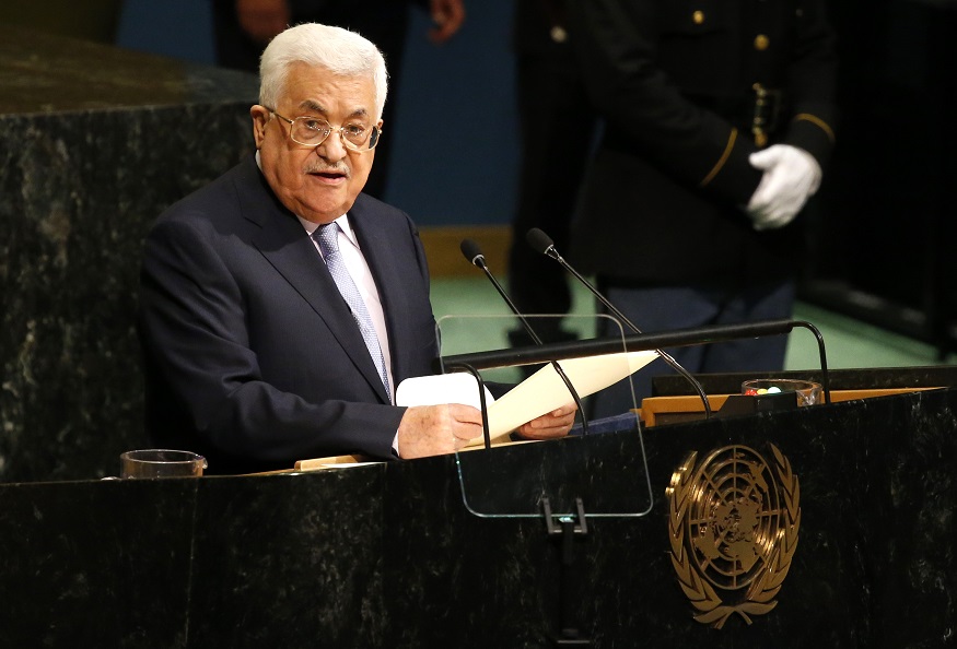 Palestinian President Abbas addresses the 72nd United Nations General Assembly at U.N. headquarters in New York