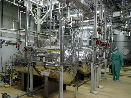 An inside view of a Uranium Conversion Facility producing unit in Isfahan, 340 km (211 miles) south ..