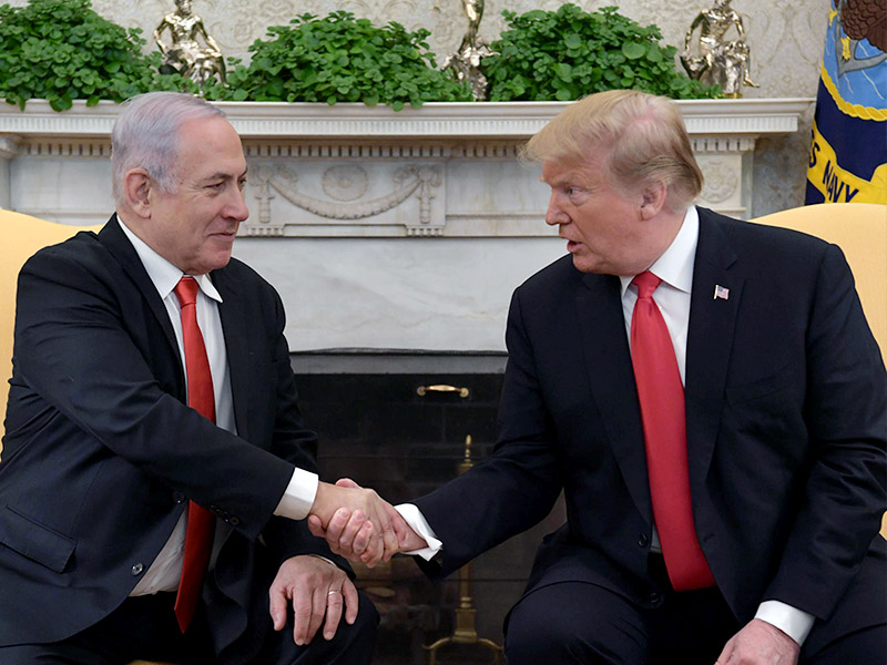 PM Netanyahu with US President Trump at the White House