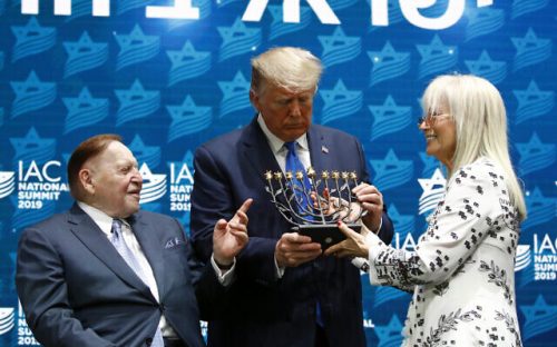 Donald Trump, Miriam Adelson, Sheldon Adelson