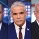 Naftali Benet, Yair Lapid y Benjamin Netanyahu