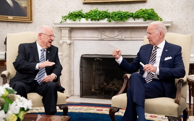 Outgoing Israeli President Rivlin meets President Biden at White House