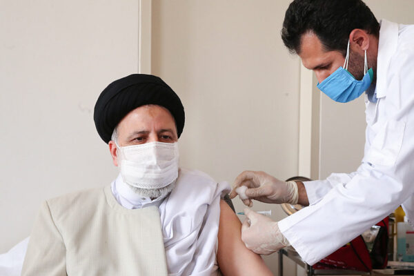 Iranian president Ebrahim Raisi receives first dose of locally made COVID-19 vaccine