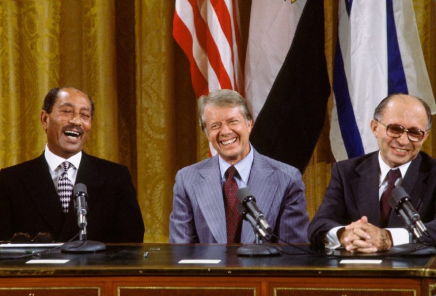 Sadat, Begin, and Carter at Camp David Accords
