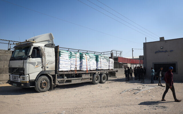 Camión ayuda humanitaria Kerem Shalom