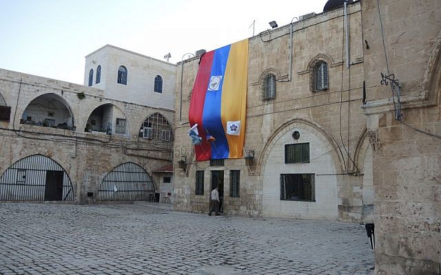 Jerusalem Barrio Armenio bandera