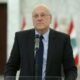 Lebanon’s Prime Minister-Designate Najib Mikati speaks after meeting with Lebanon’s President Michel Aoun, at the presidential palace in Baabda