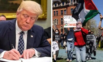 Trump manifestantes pro palestinos universidad