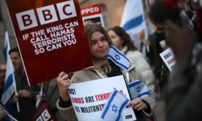 Manifestación contra BBC Londres