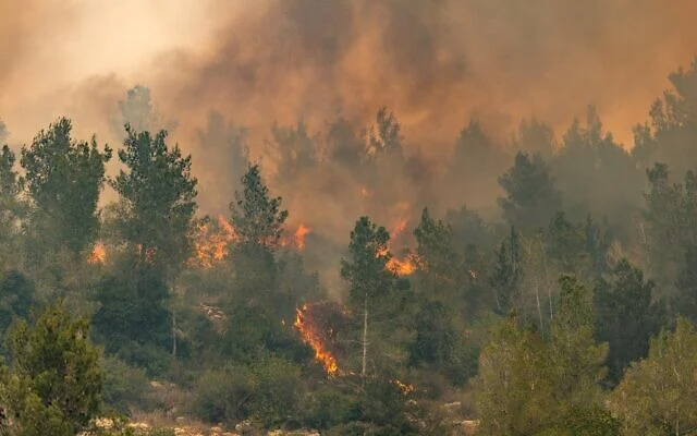 incendio moshav Eshtaol
