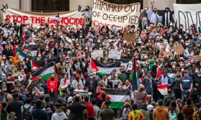Manifestación pro palestina Harvard