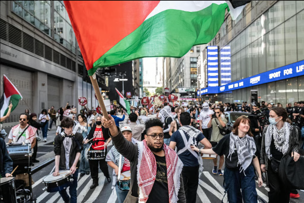 Marcha pro palestina Nueva York