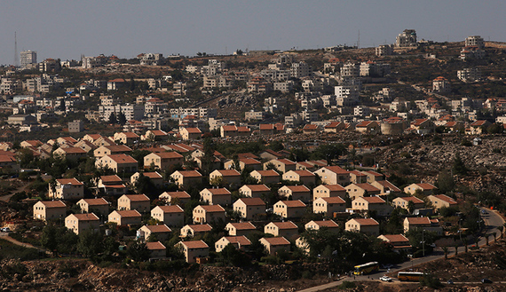 The West Bank Jewish settlement of Ofra is photographed as seen from the Jewish settler outpost of Amona in the West Bank