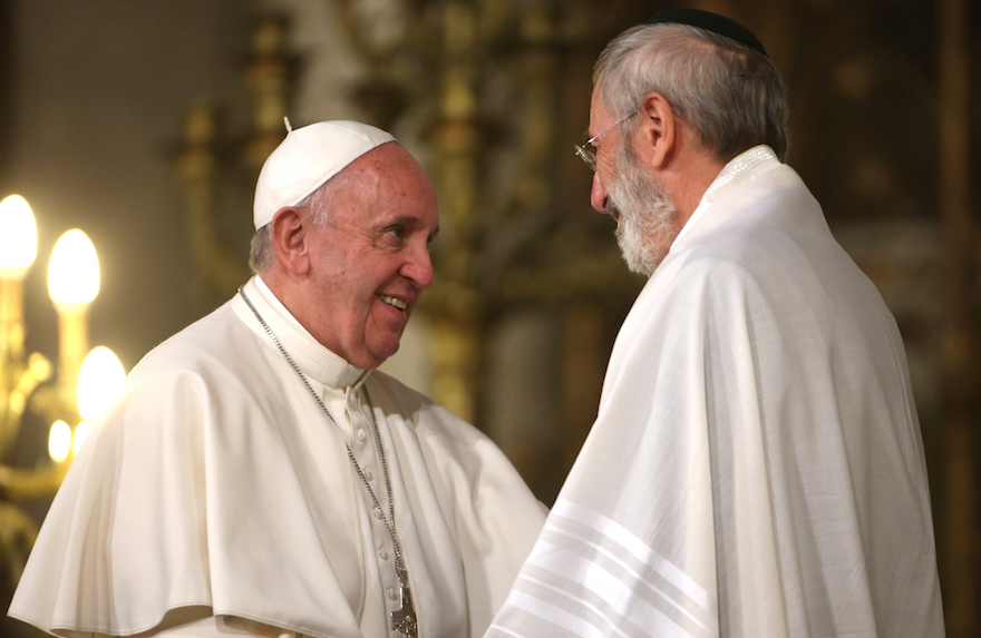 El Papa Francisco saludó al Rabino de Roma por Pésaj
